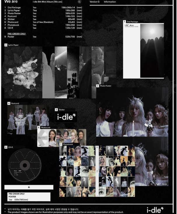 (G)I-DLE 8th Mini Album - We are - G ver. CD Photobook Photocard