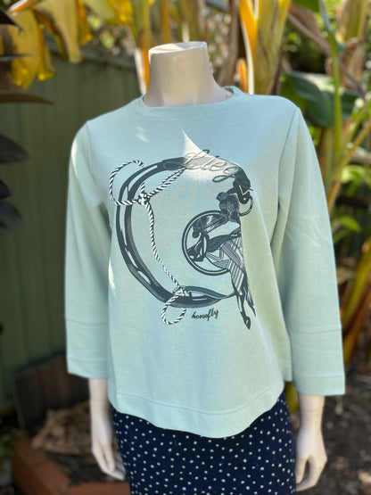Women’s Round Ray 3/4 Sleeve Loose Fit T-Shirt