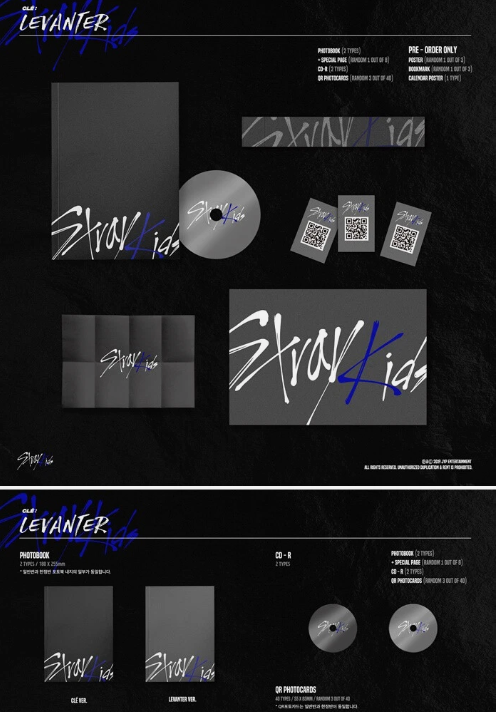 STRAY KIDS [CLE:LEVANTER] Album NORMAL CLE3 Ver CD+Photo Book+Card SEALED
