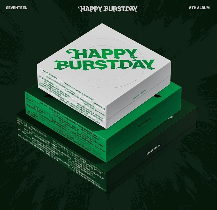 SEVENTEEN [HAPPY BURSTDAY] 5th Album CD+Photo Book+Lyric Book+Poster+4 Card+GIFT