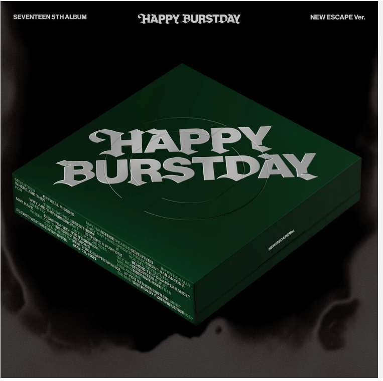SEVENTEEN [HAPPY BURSTDAY] 5th Album CD+Photo Book+Lyric Book+Poster+4 Card+GIFT