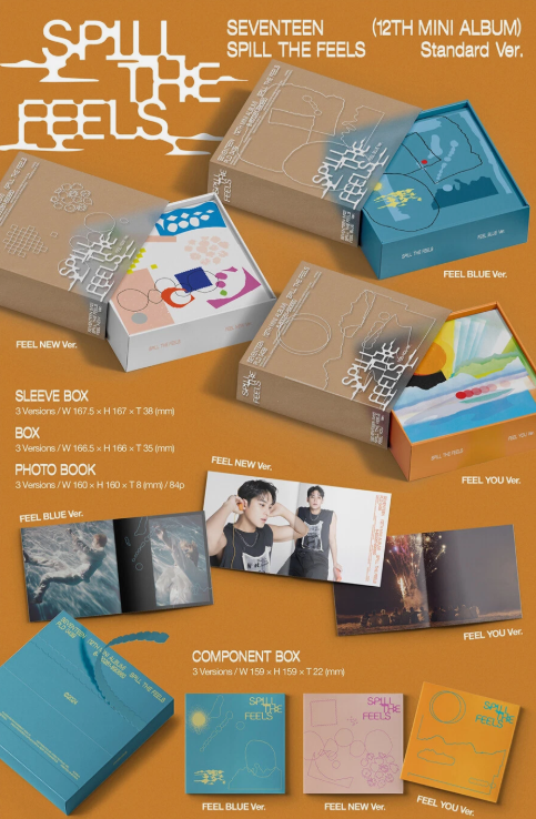SEVENTEEN [SPILL THE FEELS] 12th Mini Album CD-R+Book+3Card+POB+GIFT