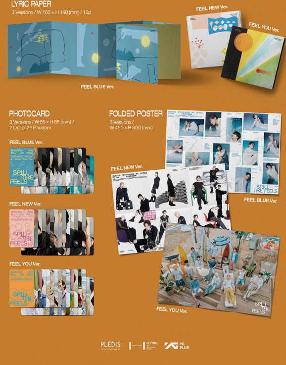 SEVENTEEN [SPILL THE FEELS] 12th Mini Album CD-R+Book+3Card+POB+GIFT