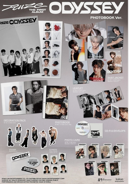 RIIZE [ODYSSEY] 1st Album PHOTO BOOK Ver/CD+Book+Deco+2Sticker+ID Card+Card+GIFT