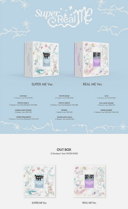 ILLIT SUPER REAL ME 1st Mini Album REAL ME CD+Book+2 Card+3Sticker+Magnet
