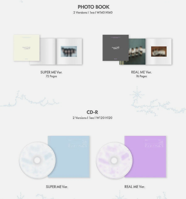 ILLIT SUPER REAL ME 1st Mini Album REAL ME CD+Book+2 Card+3Sticker+Magnet