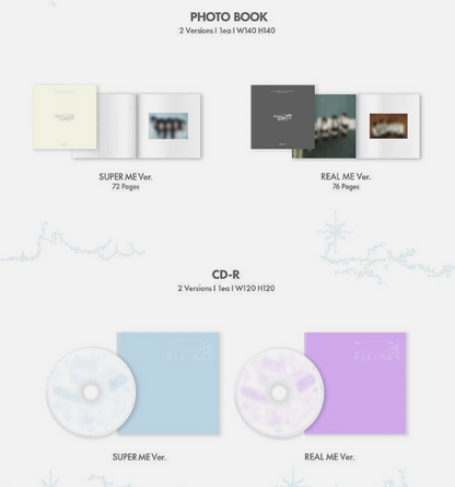 ILLIT SUPER REAL ME 1st Mini Album REAL ME CD+Book+2 Card+3Sticker+Magnet