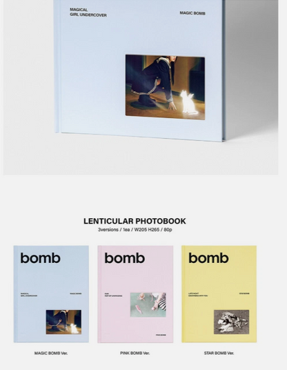 ILLIT [BOMB] 3rd Mini Album CD-R+Lenticular Photo Book+4 Sticker+Poster+2 Card