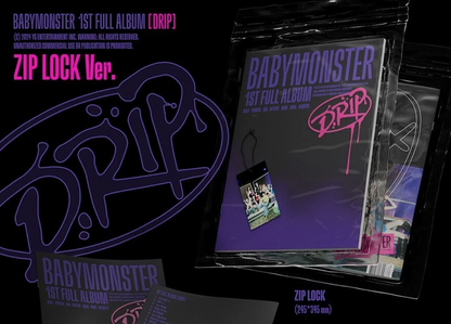 BABYMONSTER Drip 1st Full Album Sealed Zip Lock Ver