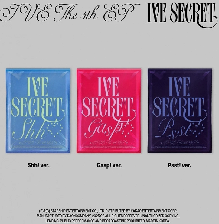 IVE [IVE SECRET] 4th EP Album CD-R+3 Photo Book+3 Card