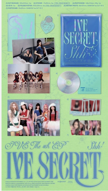 IVE [IVE SECRET] 4th EP Album CD-R+3 Photo Book+3 Card