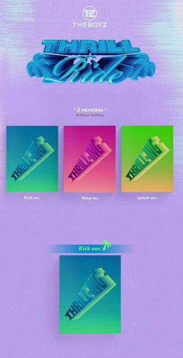 THE BOYZ THRILL-ING 6th Mini Album BANG CD+Photo Book+Lyrics+Band+4 Card+Sticker