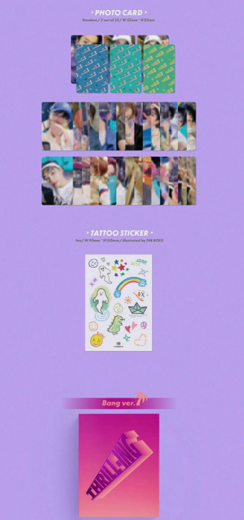 THE BOYZ THRILL-ING 6th Mini Album BANG CD+Photo Book+Lyrics+Band+4 Card+Sticker