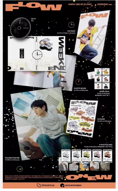 SHINEE ONEW [FLOW] 4th Mini Album /CD-R+Photo Book+Seal+Sticker+Card