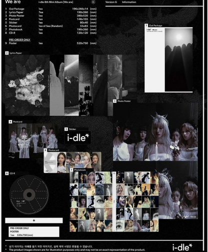 (G)I-DLE 8th Mini Album - We are - G ver. CD Photobook Photocard