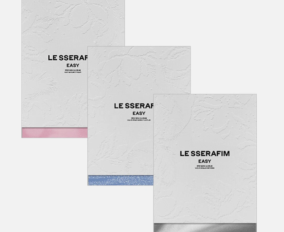 LE SSERAFIM EASY 3rd Mini Album CD+Photo Book+2 Card+3 Sticker+Poster+Lyric+GIFT