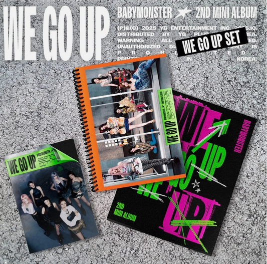 BABYMONSTER [WE GO UP] 2nd Mini Album CD+Photo Book+Poster+6 Card+2 Sticker+etc