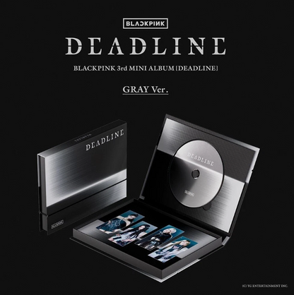 BLACKPINK [DEADLINE] 3rd Mini Album GRAY Ver./CD-R+32 Printed Photo+10 Card+GIFT