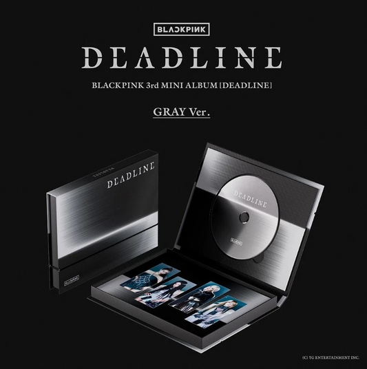 BLACKPINK [DEADLINE] 3rd Mini Album GRAY Ver./CD-R+32 Printed Photo+10 Card+GIFT