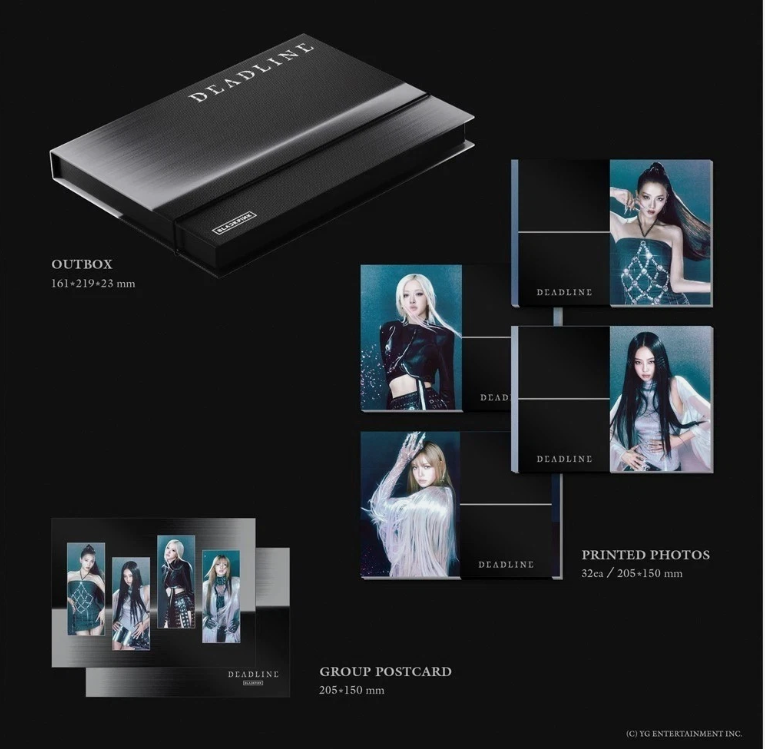 BLACKPINK [DEADLINE] 3rd Mini Album GRAY Ver./CD-R+32 Printed Photo+10 Card+GIFT