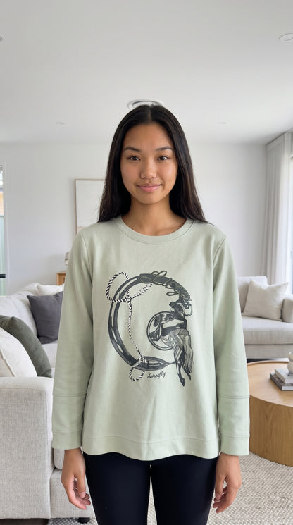 Women’s Round Ray 3/4 Sleeve Loose Fit T-Shirt